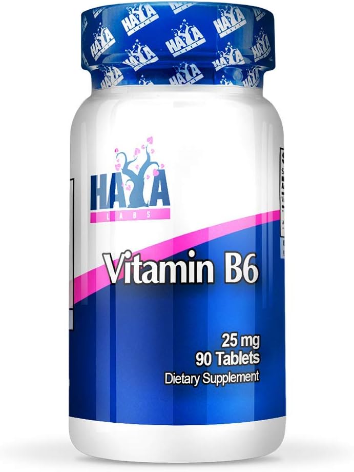 HAYA LABS vitamín B6 / 25mg. / 90 Tablety. Energia a zdravý imunitný systém, podpora energie a výkonu, metabolizmus sacharidov