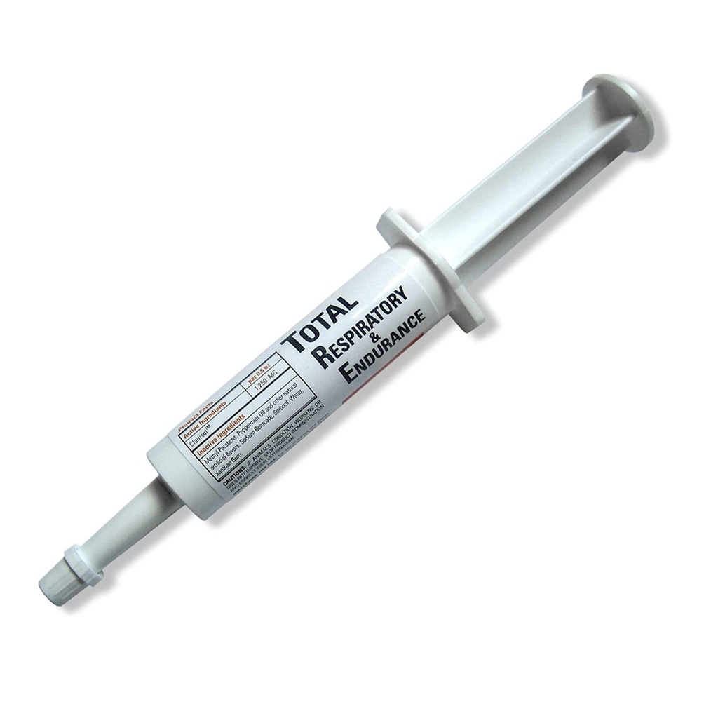 Ramard Total Respiratory & Endurance Syringe for Horses, Equine Vitamin & Supplements, Veterinary Supplies, with Clairisol, Metyl Parabens, Peppermint Oil & Sodium Benzoate 1/2 oz, 1-Pack