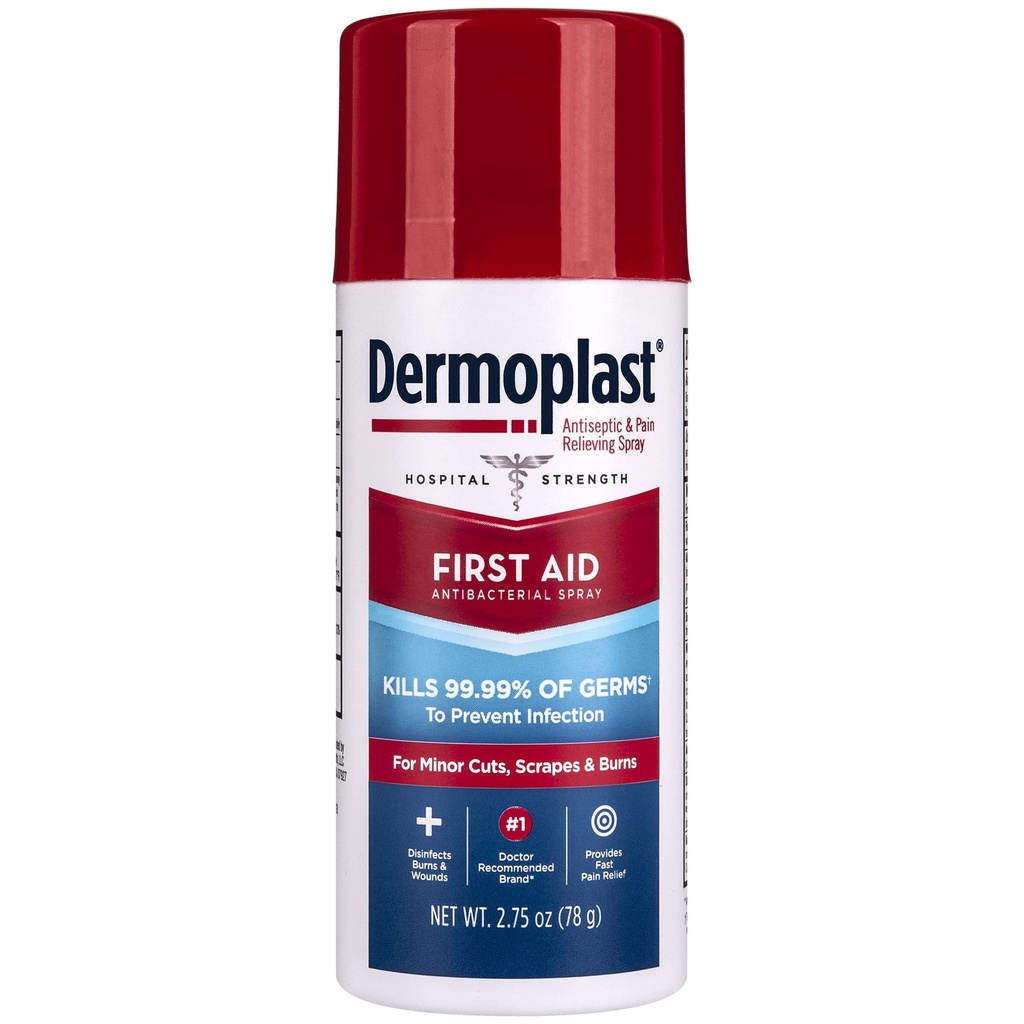Dermoplast First Aid Spray, Analgesic & Antiseptický sprej pre menšie rezy, Scrapes a Burns, 2.75 Ounce (Packaging May Vary)
