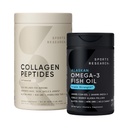 Športový výskum Triple Strength Omega 3 Fish Oil 1250mg Burpless Supplement with Omega3s EPA & DHA Non-GMO, Gluten Free and Collagen Peptidy for All Genders Hydrolyzed Type 1 & 3 Powder Protein