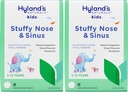 Hyland's Naturals Kids Stuffy Nose and Sinus Tablets, Cold and Allergy Medicine for Children Age 2 and up, Bolesť hlavy Relief and Nasal Decongestant, Quick Dissolving Tablets, 50 Počet (Pack of 2)