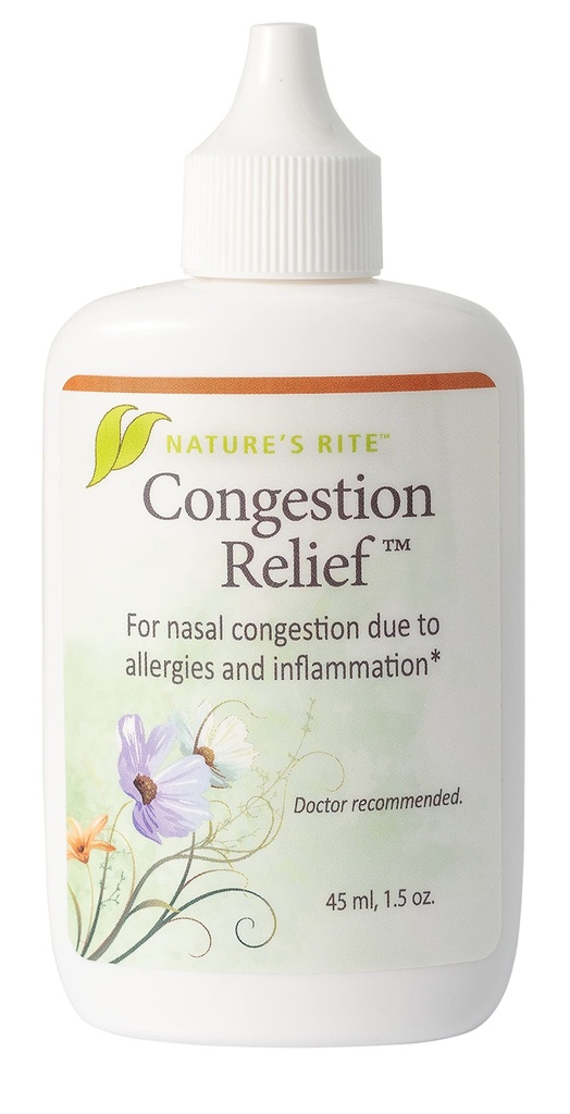 Príroda Rite nosový sprej Decongestant, Relief kongescie, 1,5 oz. (45 ml), Prenosný, Všetky prírodné sinus nosa sprej, non-Adcitive Sinus Relief pre alergiu a znečistenie zavlažovanie