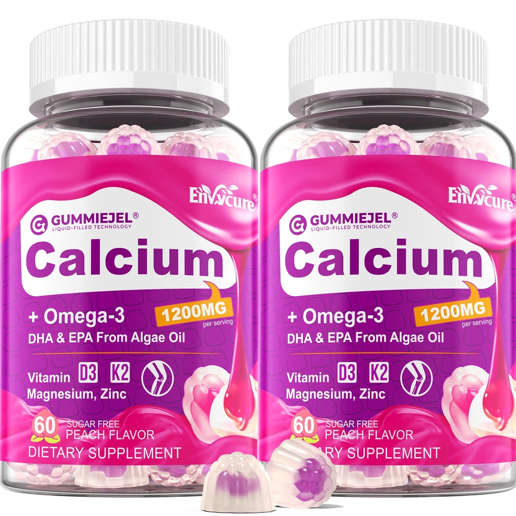 Citrát vápenatý bez obsahu cukru 1000 mg w/vitamín D3 K2, horčík, zinok, bór, mangán, meď na kosti, svalová a imúnna, konečná absorpcia kalcium doplnok pre ženy a mužov - Vegan, 120 Cts