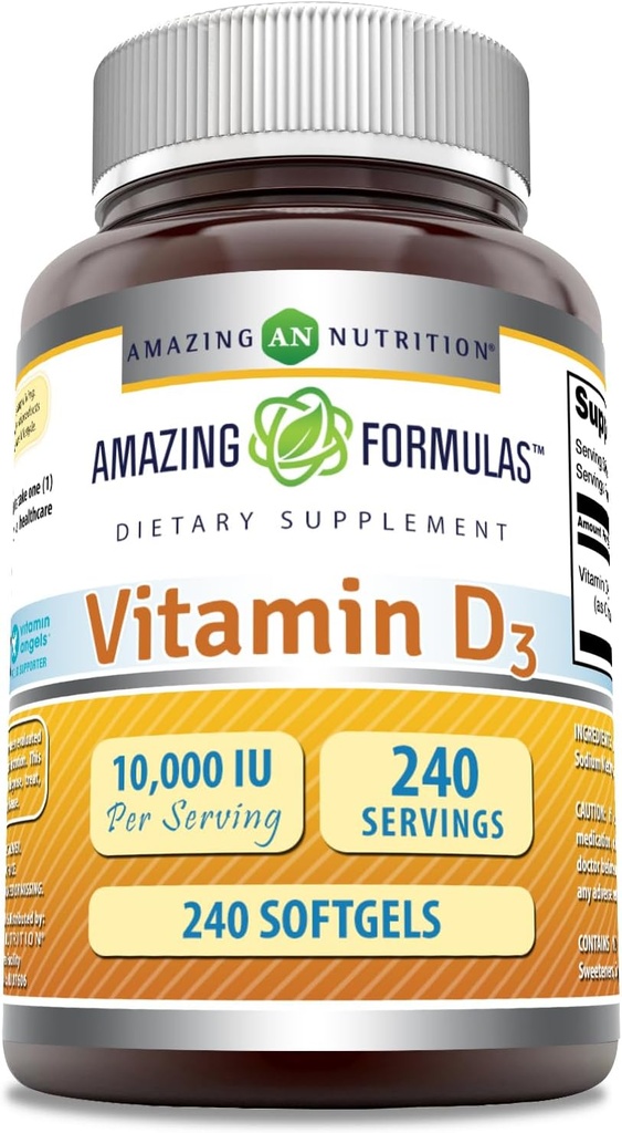 Amazing Formules Vitamín D3 (Cholekalciferol) Supplement 