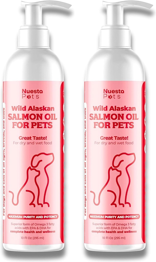 Domáce zvieratá 2-Pack Wild Aljašský lososový olej Blend pre psy a mačky 
