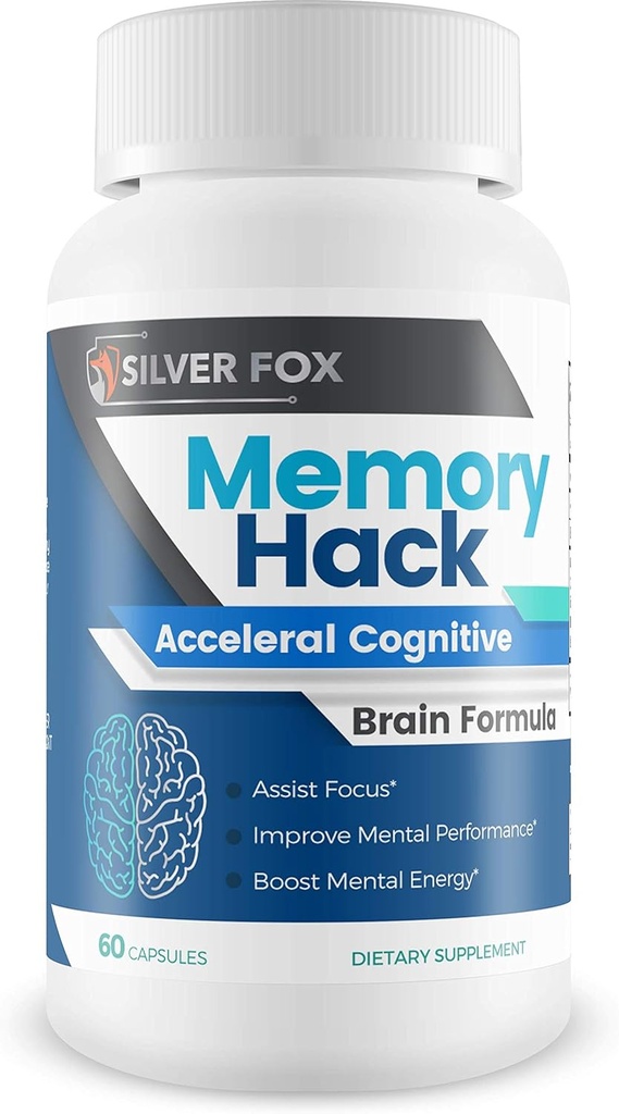 Memory Hack - Acceleral Cognitive Brain Formula - Support Mental Endurance and Focus - with Taurine & Other Powerful Natural Ingredients - Nootropic Brain Booster