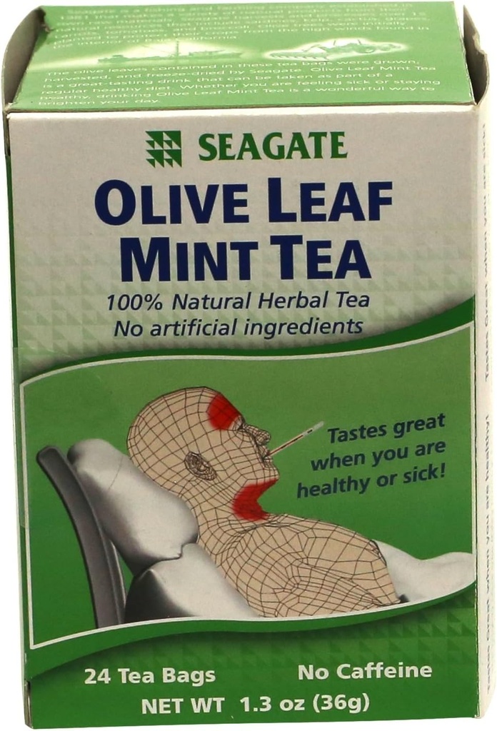 Seagate Products Olive Leaf Herbal Mäta čaj 24 Počet (balenie 1)