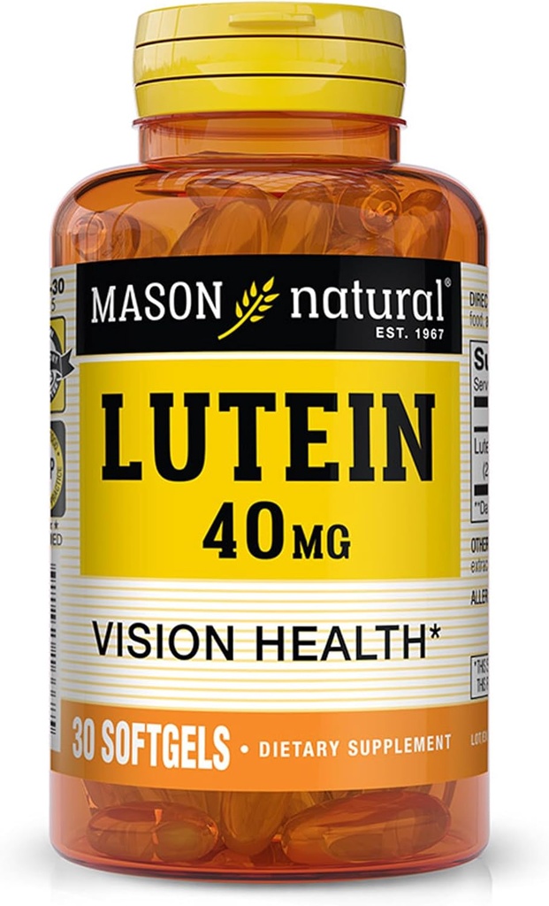 MASON NATURAL Lutein 40 Mg Ultra sila mäkké gély - 30 Ea