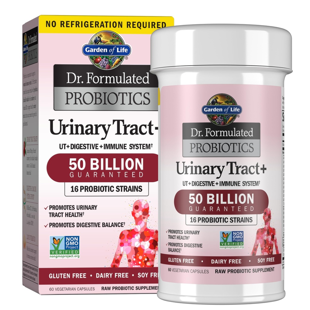 Záhrada života Dr. Formulované probiotiká močových ciest Tract+ - Acidophilus Probiotic Supports Urinary Tract Health, Digestive Balance 