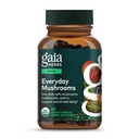 Gaia byliny Immune Mushroom Blend - Immune Support Mushroom Supplement for Year-Round Health* - s Reishi, Cordyceps, Turkey Tail, Shiitake, a Chaga Huby - 40 Vegan Kapsule (40-Deň dodávky)