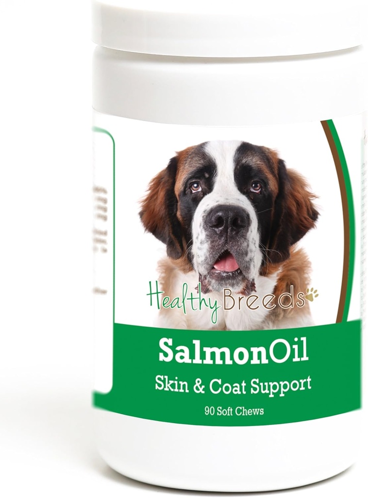 Zdravé plemeno Saint Bernard Salmon Oil Soft Chews 90 Count