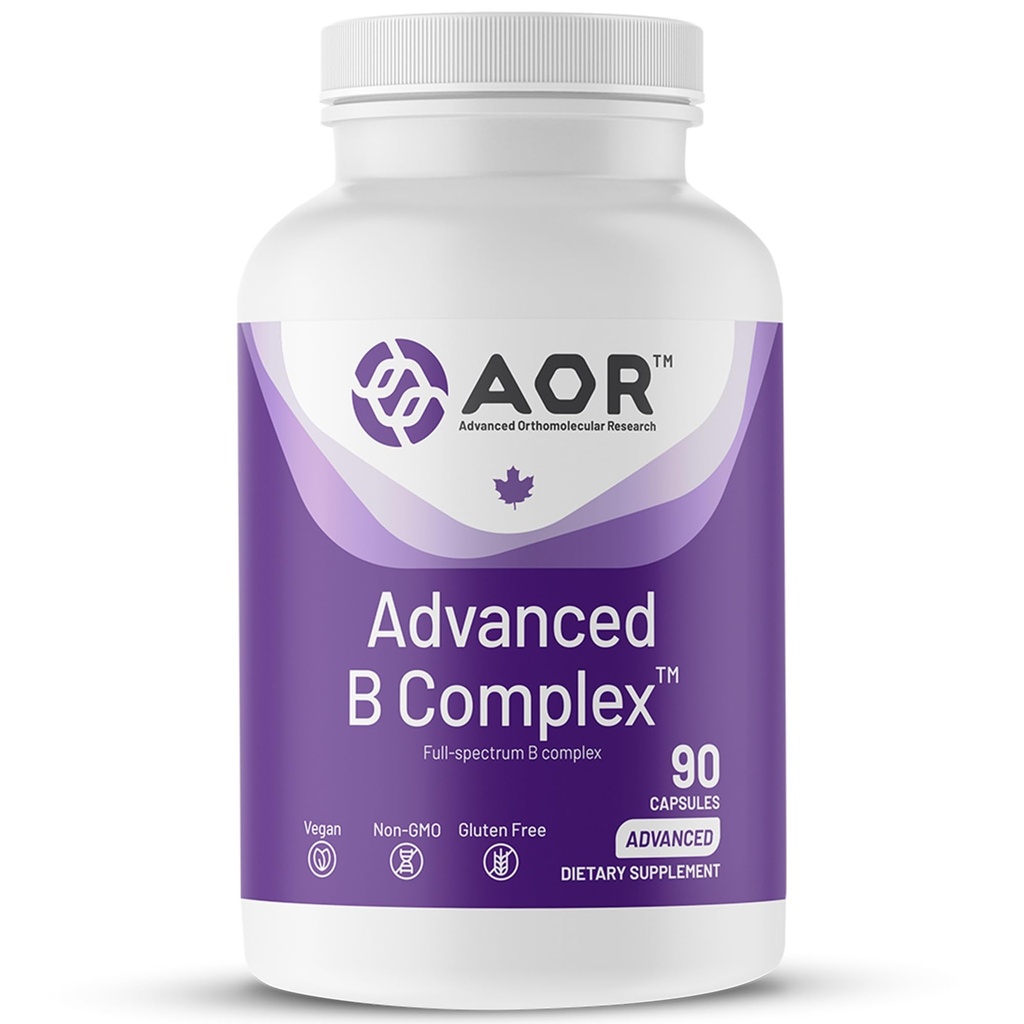 AOR, Advanced B Complex, Multivitamínová podpora pre energiu, Stres a metabolizmus, Dietary Supplement, 90 Kapsule (90 Servings)