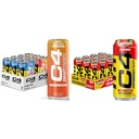 C4 Energy & Smart Energy Drinks Variety Pack, pred tréningom bez cukru Performance Drink & C4 Energy Drink, Skittles, Carbonated Sugar Free Workout Performance Drink
