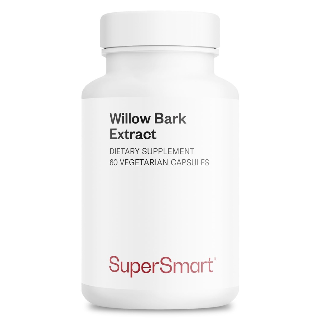 Supersmart - Vŕbová kôra extrakt 530mg za deň (Vysoká potencia) - 15% salicín - prírodné vŕbová kôra Herb Supplement 