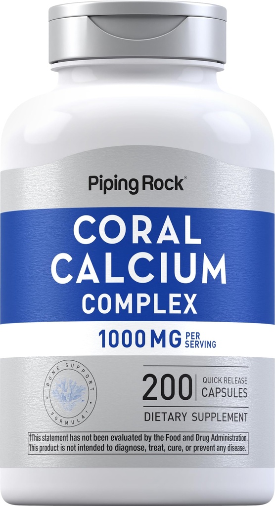Piping Rock Coral Calcium 1000 mg 200 Kapsule 