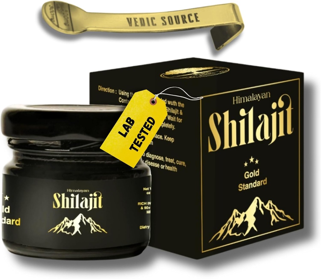 Supreme Himalayan Shilajit Resin - najvyššia trieda, tradične vyrobené, nie je komerčne, bohaté na Fulvic Acid & 85+ Minerály, Shilajit pre mužov a ženy, Lab-testovaný, 2-Mesiac dodávky
