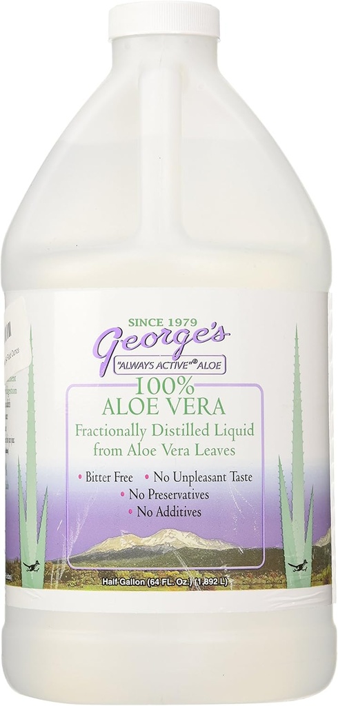 George's Aloe Vera Supplement Softgel, 64 Fluid Ounce, 100% Vždy aktívny Aloe Vera Liquid