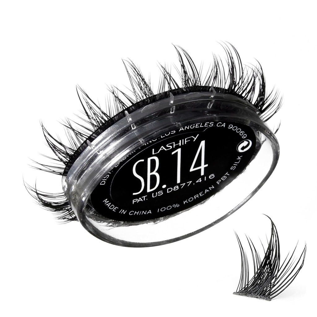 Lashify Star Burst 14mm Gossamer DIY predĺženie rias znovu naplniť, Ultimate Multi-dĺžka Multivrstvové Lash, Čierna, Jednoduché falošné Lashes