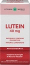 Vitamínový svet Lutein 40mg 60 Rýchle uvoľnenie Softgels, Očné zdravie, Vision, Antioxidant
