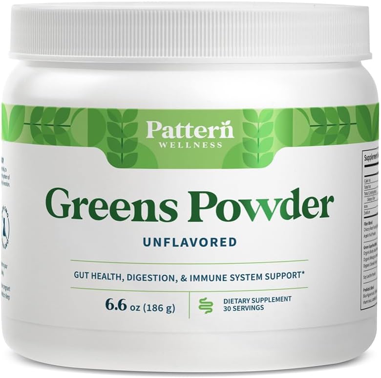 Vzor Wellness Greens Powder Superfood s Antioxidant, Tráviace Enzyme, Fiber, Probiotické & Adaptogén Blends 
