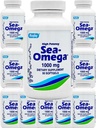 500 Softgels (10 fľaša) High Potency Rugby 1000mg Natural Hlboké more Štikútajúci rybí olej Omega-3 Mastné kyseliny (EPA 300mg & DHA 200mg) pre mužov a ženy,Promotes Brain/Hair/Skin & Heart Health, Made in USA