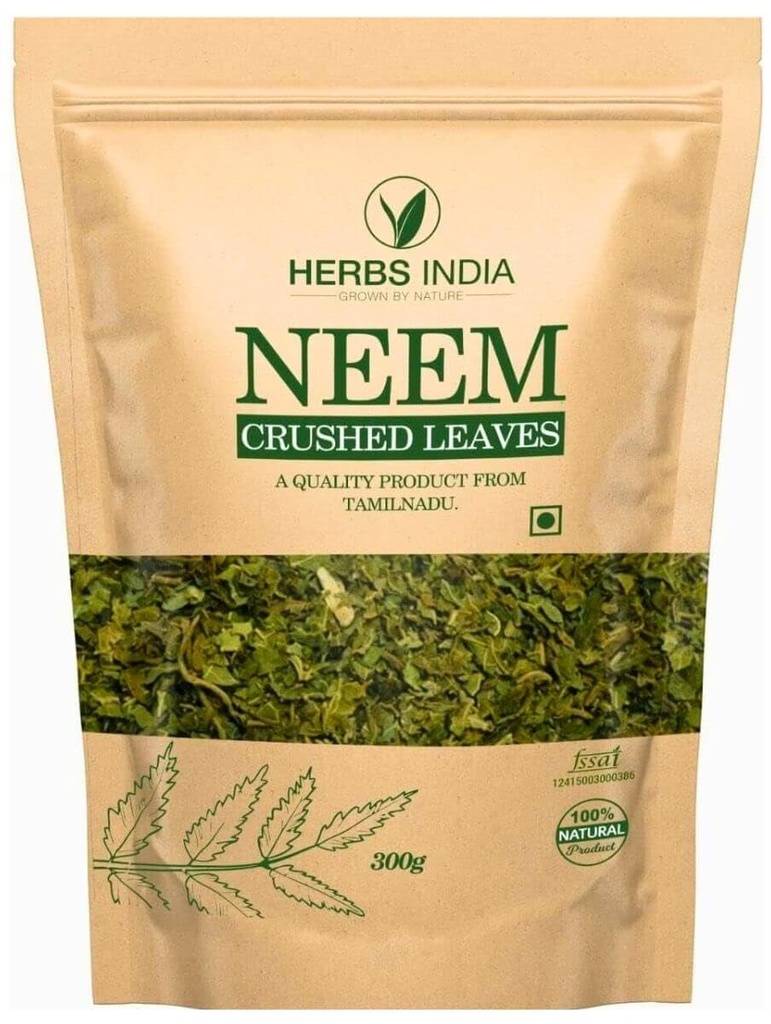 Neem listy rozdrvené (nie prášok), dobré, aby čerstvé Neem Leaf čaj 300 Grams (10.6 Oz), bylinné doplnky - bylinyIndia