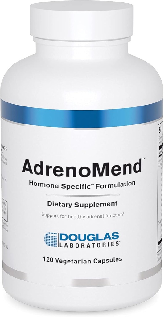 Douglas Laboratories AdrenoMend - Rhodiola Herbal Supplement - Adrenal Support - With Ashwagandha, Bacopa Monnieri, & Other Adaptogens - Non-GMO - 120 Vegetariánske kapsule