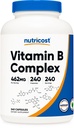 Nutricost vitamín B komplex 462mg, 240 kapsuly - s vitamínom C - energetický komplex