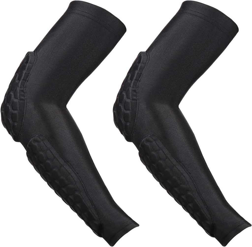 Guozi Arm Lakie Sleeves, [2 Pack] Honeycomb Crashproof Arm Lakow Pads for Youth Adult Sports Futbal Basketbal Volejbal