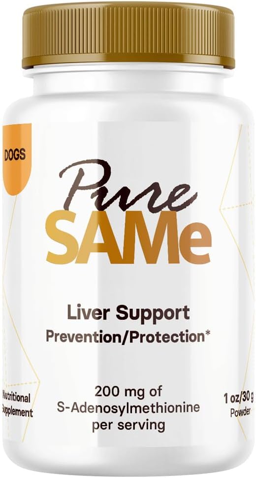 Pure SAM-e 200 mg Pečeň Podpora pre psy - kuracie Ochutené Prémiové Pečeňové doplnky - S-Adenozylmetionín pre psy na podporu zdravej funkcie pečene - Scoop zahrnuté 30g (1oz)