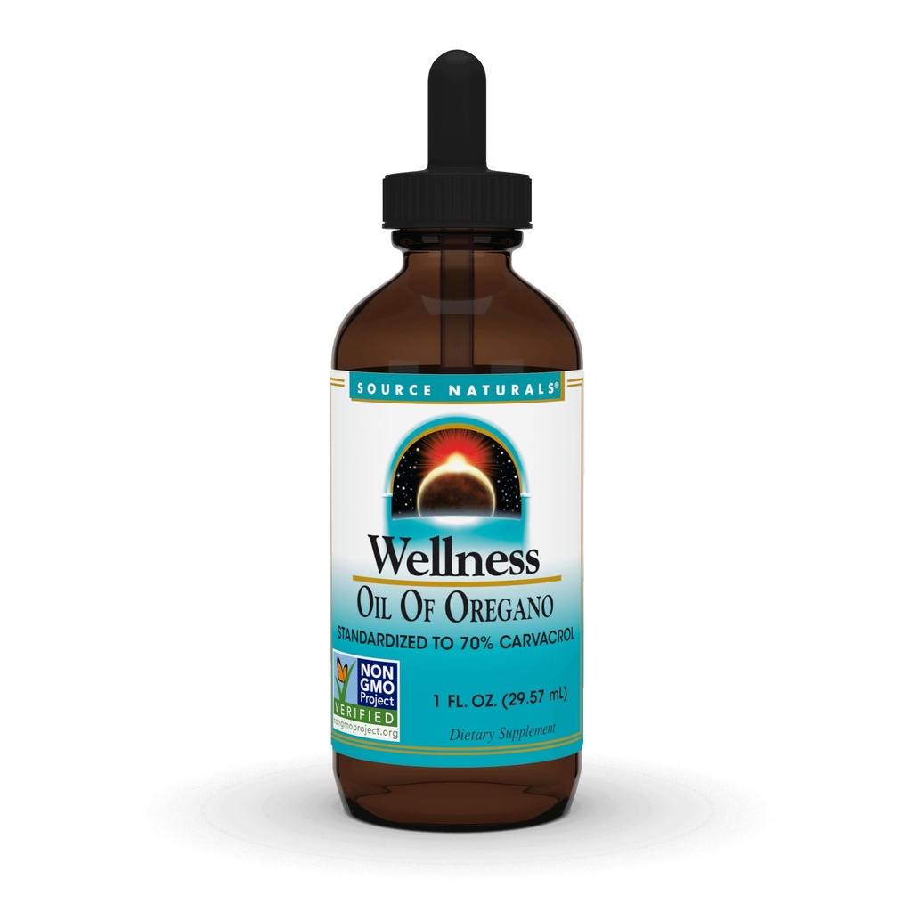 Zdroj Naturals Wellness Oil of Oregano, Štandardizovaný na 70% Carvatrol* - 1 Fluid oz