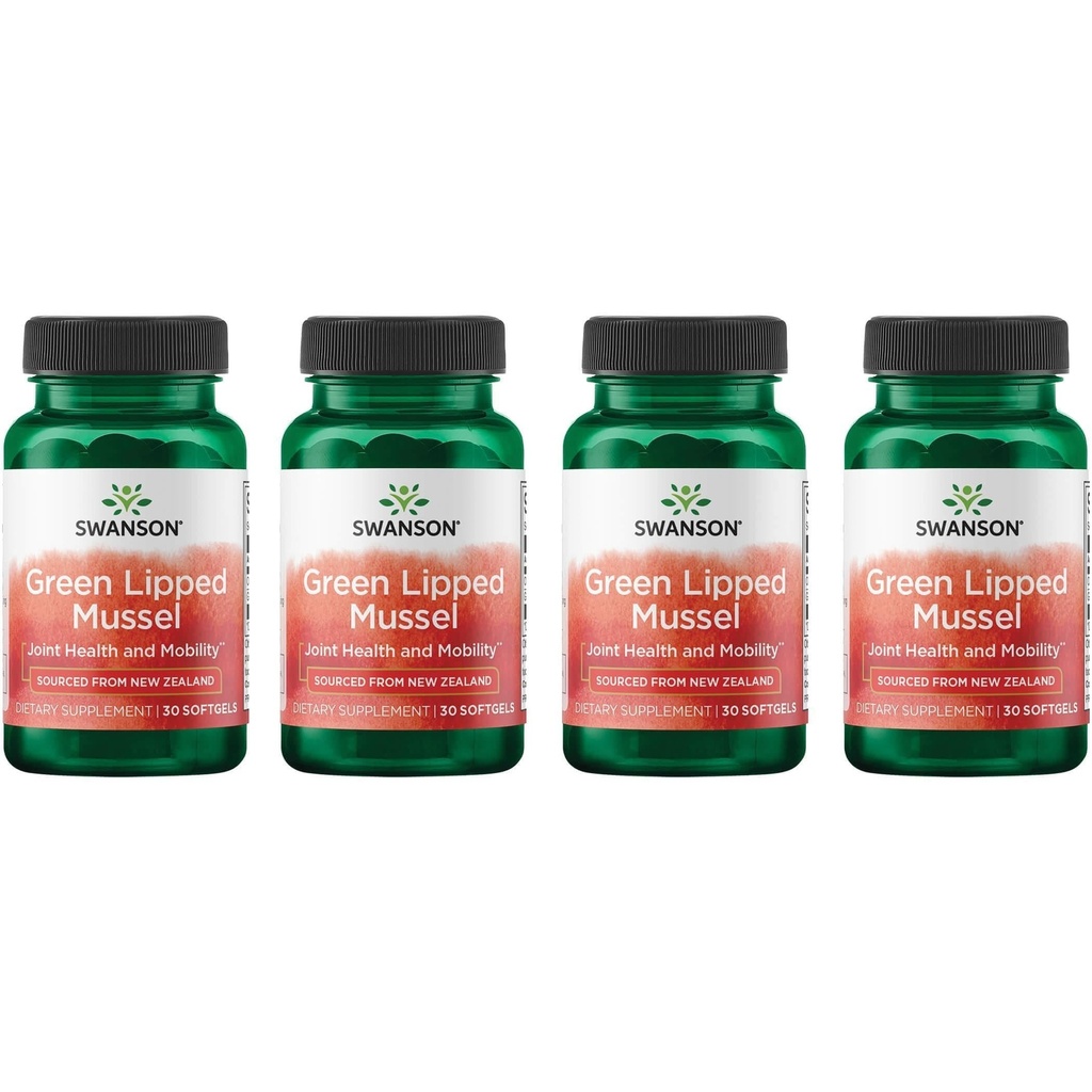 Swanson Nový Zéland Green Lipped Mussel Oil 30 Sgels (4 balenia)