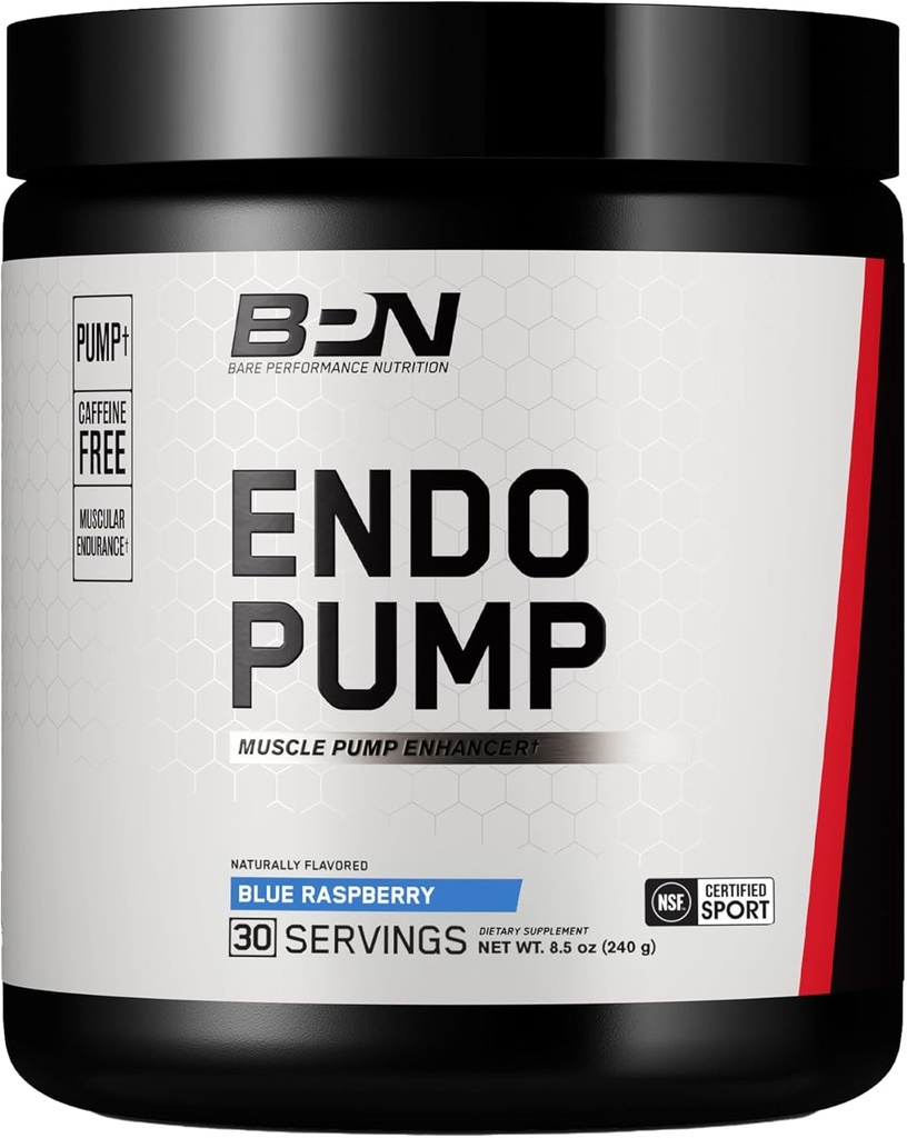 BARE VÝKON NUTRITION, BPN Endo Pump pre-cvičenie svalovej pumpy vylepšovanie, zvýšenie prietoku krvi / Oxygen transport do svalov, modrá malina