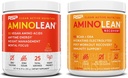RSP NUTRITION Vegan AminoLean pre cvičenie energie (Mango 25 Servings) s AminoLean zotavenie post cvičenie Boost (Blood Orange 30 Servings)