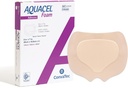 ConvaTec AQUACEL pena 8"x7" Sacral Wound Obliekanie so silikónovým gélom adhezíva, vodeodolný, Flexibilný, Lekársky stupeň s technológiou hydrofiber, Sterilný, Obdĺžnik, 5ct Box