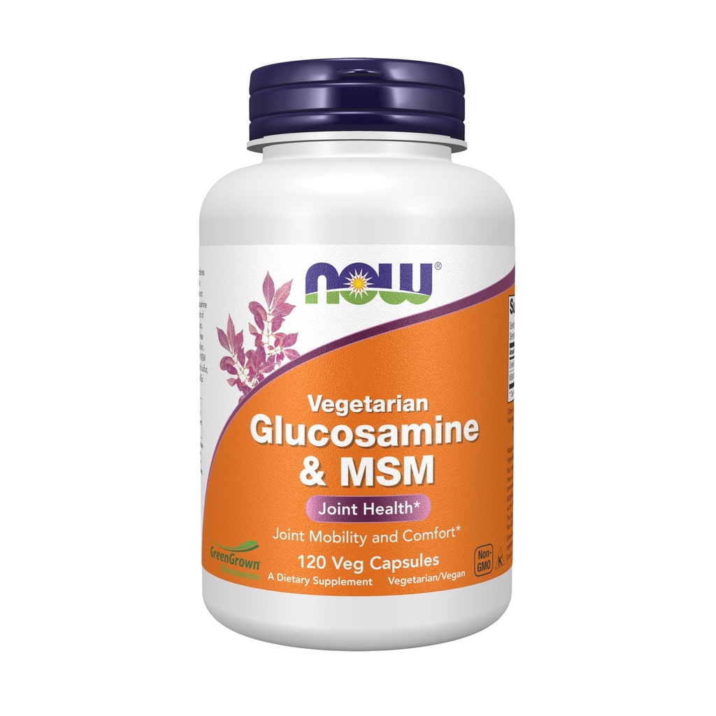 Teraz Foods Doplnky, Glukozamín a MSM (GreenGrown® Glukozamín), Vegetarián, 120 Veg Kapsule