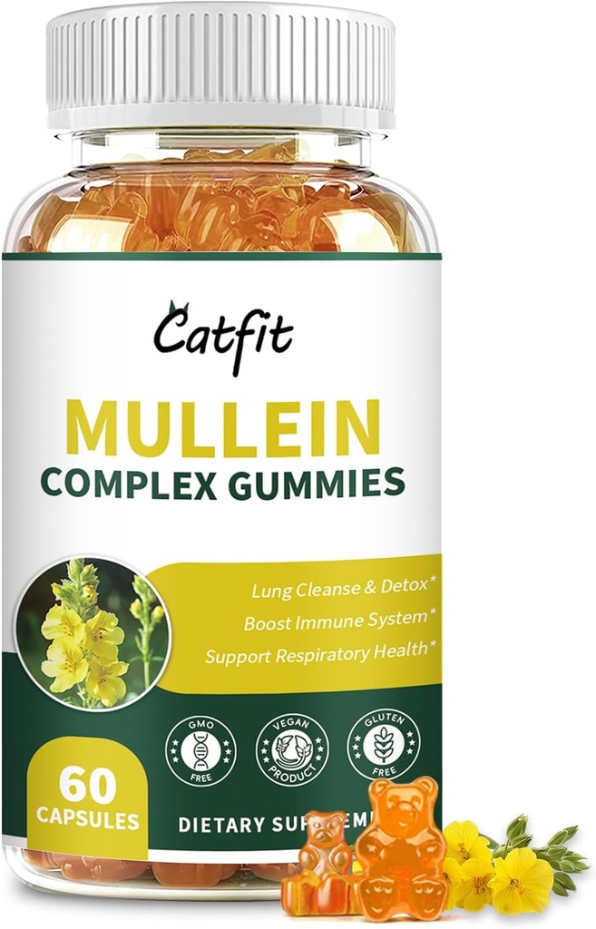 Catfit Mullein Gummies for Lungs 