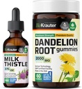 BIO KRAUTER Milk Thitle Tincture 2 Fl. Oz. & Dandelion 60 Gummies