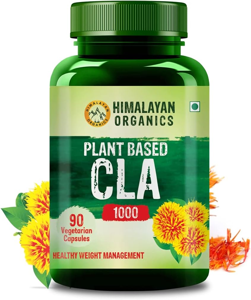 Himalájske Organics Organics Plant Based CLA 1000 požltový olej extrakt spaľovač tukov doplnok 