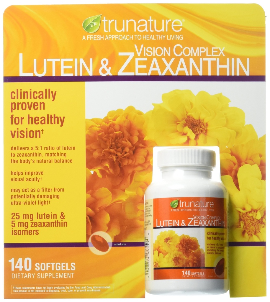 TruNature Vision Softgels Complex Lutein a Zeaxantin Supplement, 140 Count