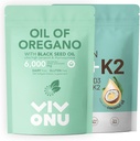 Oregano kapsule a vitamín D3 10000 iu Plus K2 (MK-7) 200 μg, 300 Coconut Oil Softgels