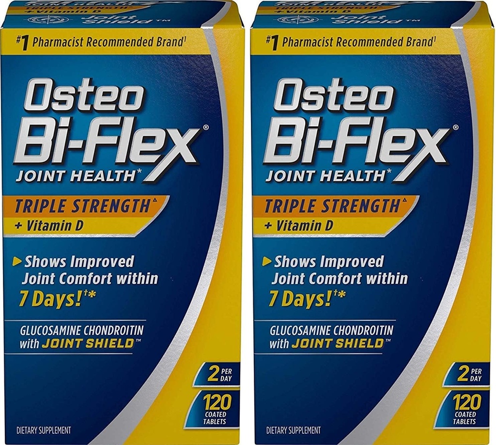 Osteo Bi- Flex Trojitá sila w/ Vitamín D, 120 obalených tabliet (balenie 2)