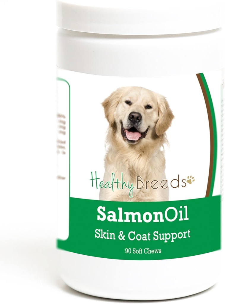 Zdravé plemeno Golden Retriever Salmon Oil Soft Chews 90 Count