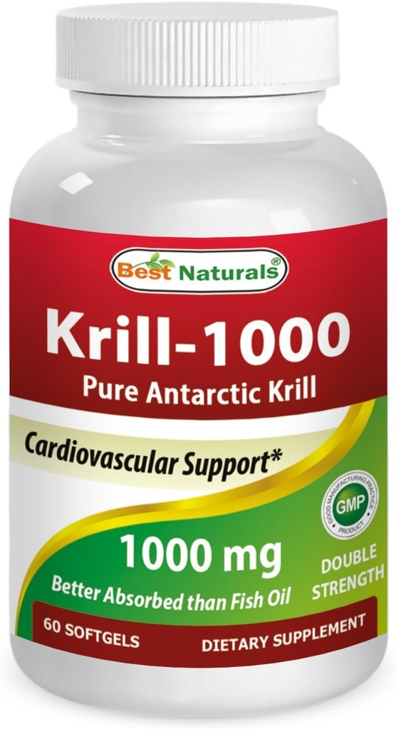 Najlepšie Naturals Krill Oil Soft Gel, 1000 mg, 60 Počet
