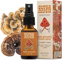SuperMush Daily Imunity Mouth Spray Organic - Huba Imunity Spray Doplnky - Turecko Tail & Reishi Mixed Huby Extract - Immune & Digestive Health Support - 30ml Pure & Organic Turkey chvost