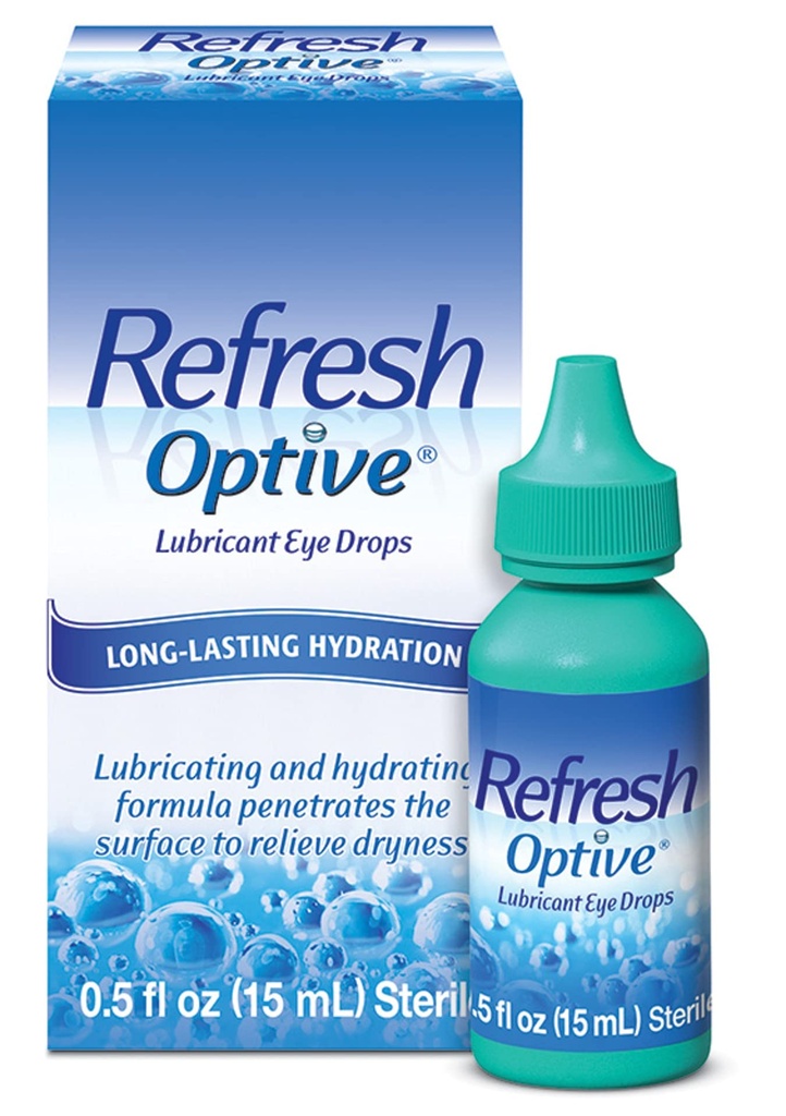 Obnoviť Optimálne očné kvapky Lubricant, 0,5 Fl Oz Sterilné