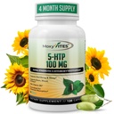 MoxyVites 5HTP 100mg Supplement, Plus B6, 5 HTP Organic celé jedlo - Najlepšie serotonínové booster - Non-GMO, 120 Vegánske kapsuly