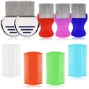 LABOTA 9 ks Lice Combs, Flea Combs, Vlasy Comb Double Sided Fine Tooth Combs, Odstránenie lupín Comb s kovovými zubami, nerezovej ocele Louse a nit Comb pre liečbu hlavy vši
