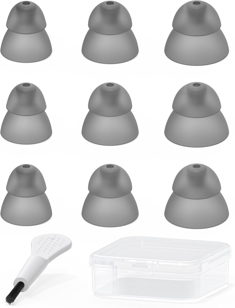 Sluchová pomôcka Domes - Dvojvrstvový uzavretý typ Power Dome pre zozvuk SureFit RIC a otvorte Fit BTE zosilňovač sluchu Tipy na ušné príslušenstvo s prenosným puzdrom (Trioal Pack 9ks)