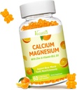 Vápnik Magnézium Zinok Gumies s vitamínom D3 a K2, vysoká absorpcia Magnézium Glycinát Draslík pre imunitnú a pokojnú náladu, Vegánska Orange Chute 60 Gumies
